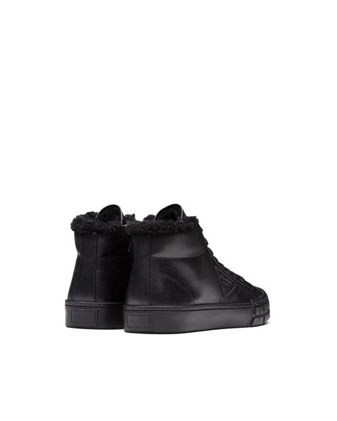 Prada Wheel Cassetta leather high